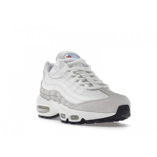 Кроссы Nike Air Max 95 Summit White University Blue (W) - женская сетка размеров