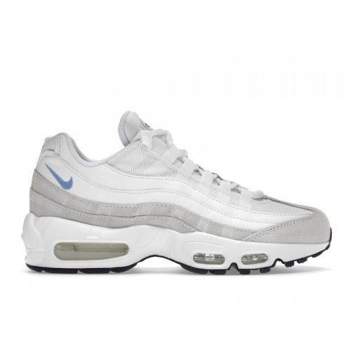 Кроссы Nike Air Max 95 Summit White University Blue (W) - женская сетка размеров