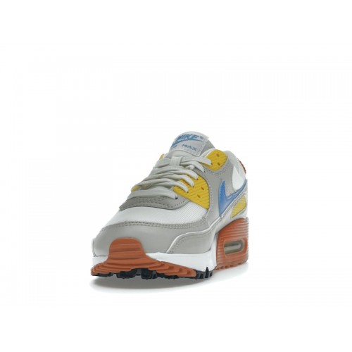 Кроссы Nike Air Max 90 Light Bone Vivid Sulphur (W) - женская сетка размеров