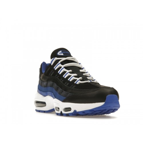 Кроссы Nike Air Max 95 Black Team Royal - мужская сетка размеров