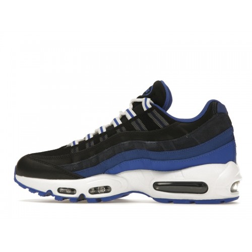 Кроссы Nike Air Max 95 Black Team Royal - мужская сетка размеров