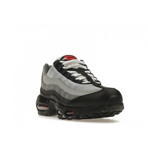 Кроссы Nike Air Max 95 Track Red Smoke Grey - мужская сетка размеров