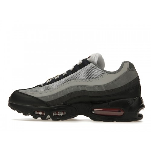 Кроссы Nike Air Max 95 Track Red Smoke Grey - мужская сетка размеров