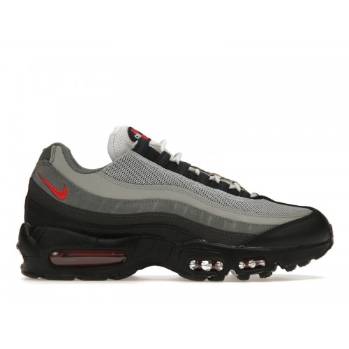 Кроссы Nike Air Max 95 Track Red Smoke Grey - мужская сетка размеров