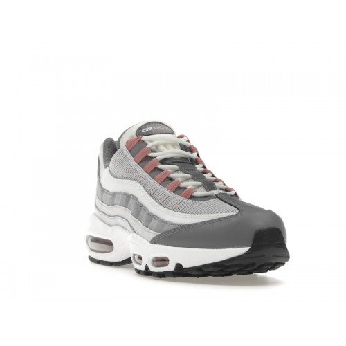 Кроссы Nike Air Max 95 Vast Grey Red Stardust - мужская сетка размеров