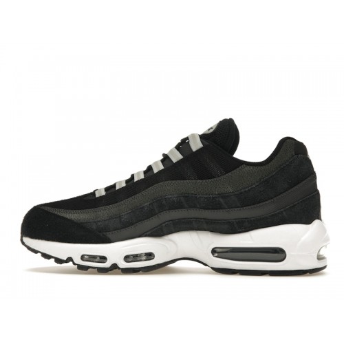 Кроссы Nike Air Max 95 Black Anthracite Pure Platinum - мужская сетка размеров