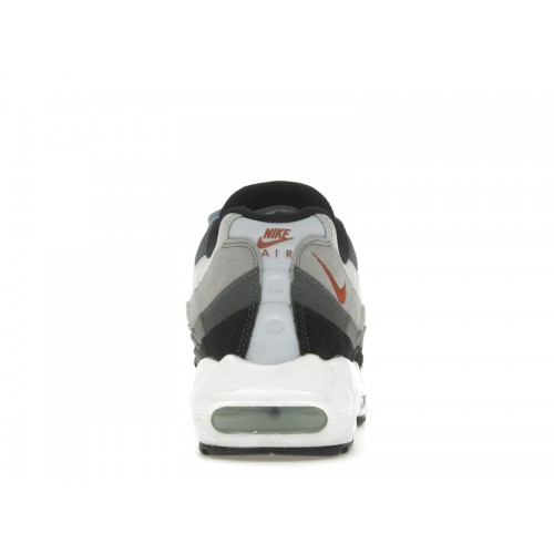 Nike Air Max 95 Wolf Grey Rugged Orange - мужская сетка размеров