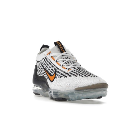 Кроссы Nike Air VaporMax 2021 FK White Black Kumquat - мужская сетка размеров