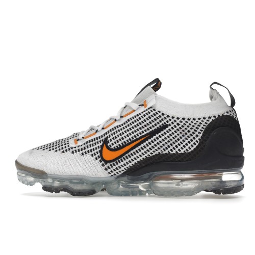 Кроссы Nike Air VaporMax 2021 FK White Black Kumquat - мужская сетка размеров