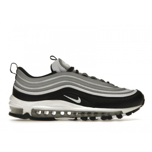 Кроссы Nike Air Max 97 Black Metallic Silver - мужская сетка размеров