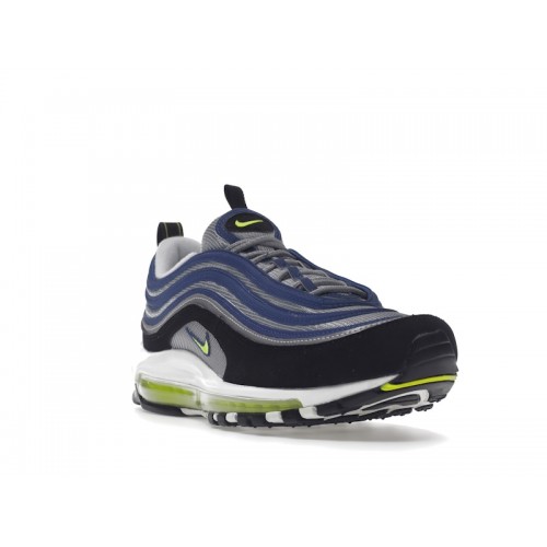 Кроссы Nike Air Max 97 OG Atlantic Blue Voltage Yellow - мужская сетка размеров