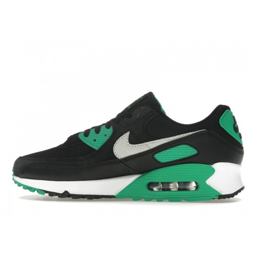 Кроссы Nike Air Max 90 Black Stadium Green - мужская сетка размеров