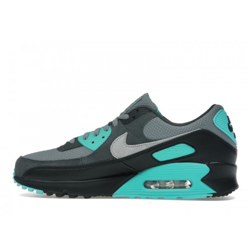 Кроссы Nike Air Max 90 Cool Grey Dusty Cactus Black Wolf Grey - мужская сетка размеров
