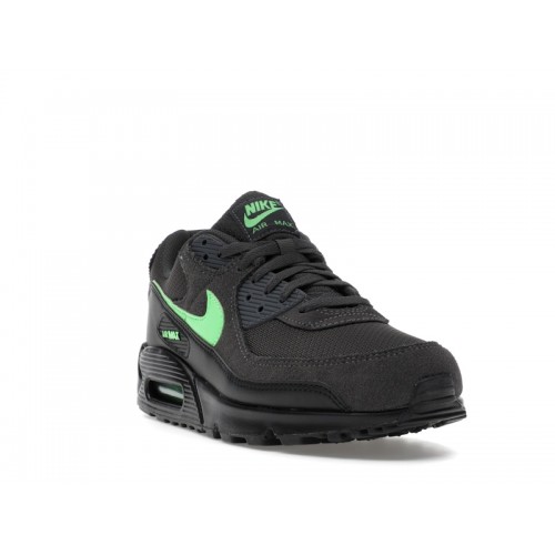 Nike Air Max 90 Black Green Strike - мужская сетка размеров