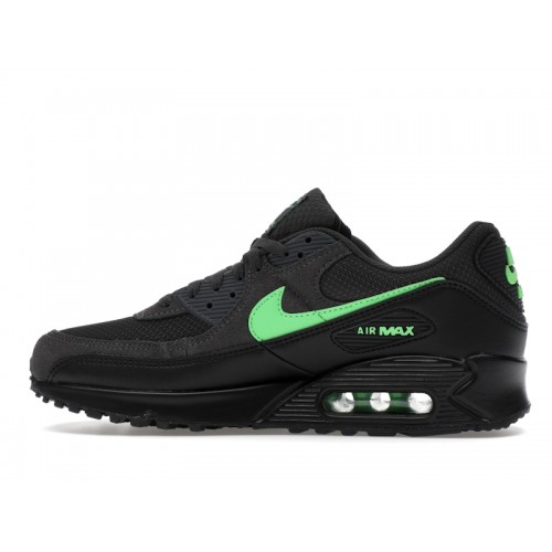 Nike Air Max 90 Black Green Strike - мужская сетка размеров