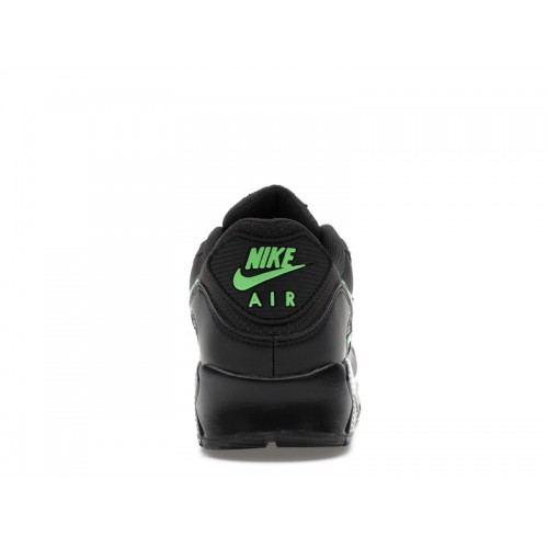 Nike Air Max 90 Black Green Strike - мужская сетка размеров
