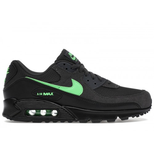 Nike Air Max 90 Black Green Strike - мужская сетка размеров