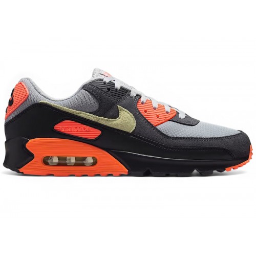 Nike Air Max 90 Smoke Grey Hyper Crimson - мужская сетка размеров