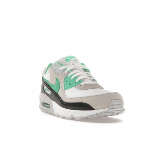 Кроссы Nike Air Max 90 White Spring Green - мужская сетка размеров