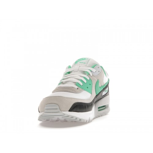 Кроссы Nike Air Max 90 White Spring Green - мужская сетка размеров