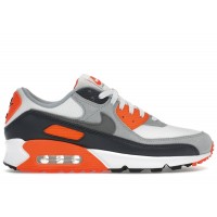 Nike Air Max 90 Summit White Safety Orange Dark Smoke Grey Smoke Grey