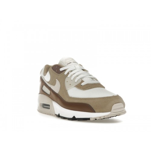 Кроссы Nike Air Max 90 Summit White Khaki - мужская сетка размеров