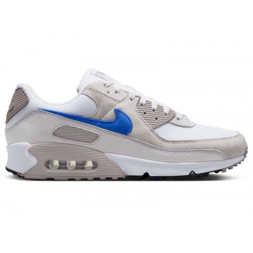 Кроссы Nike Air Max 90 College Grey Racer Blue - мужская сетка размеров