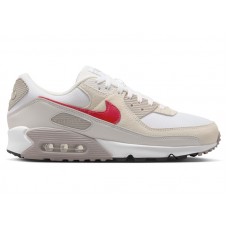 Кроссовки Nike Air Max 90 White College Grey Vast Grey University Red
