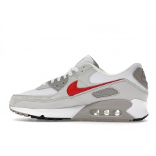Nike Air Max 90 White College Grey Vast Grey University Red