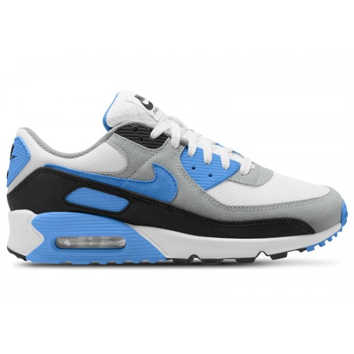 Nike Air Max 90 White Blue Crystal - мужская сетка размеров