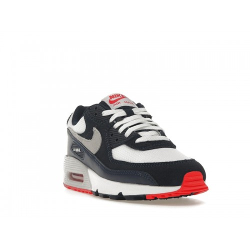 Кроссы Nike Air Max 90 Obsidian Track Red - мужская сетка размеров
