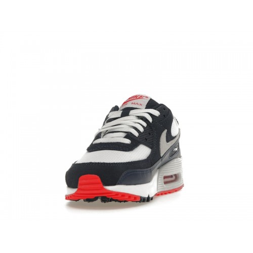 Кроссы Nike Air Max 90 Obsidian Track Red - мужская сетка размеров
