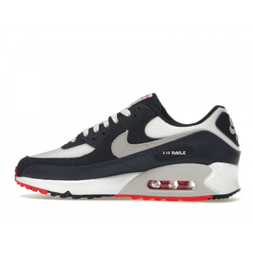 Кроссы Nike Air Max 90 Obsidian Track Red - мужская сетка размеров