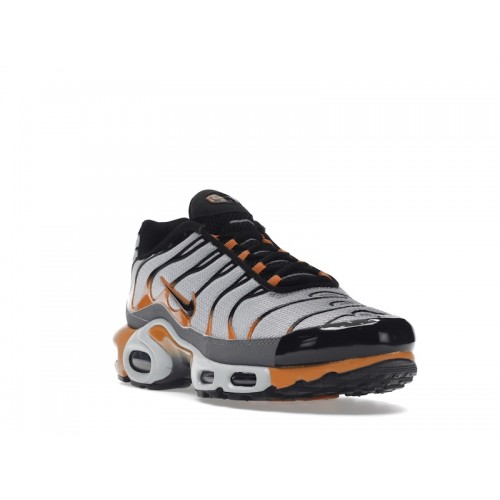 Кроссы Nike Air Max Plus Grey Orange - мужская сетка размеров