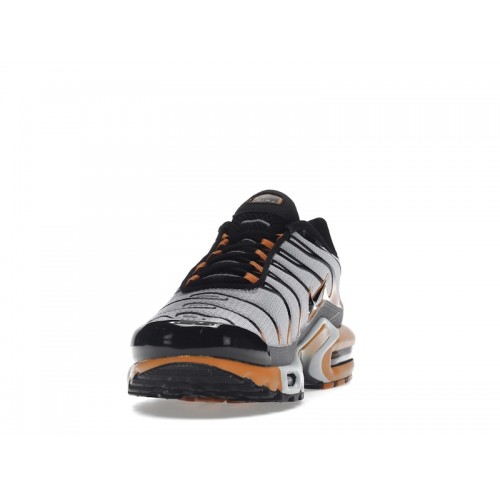 Кроссы Nike Air Max Plus Grey Orange - мужская сетка размеров