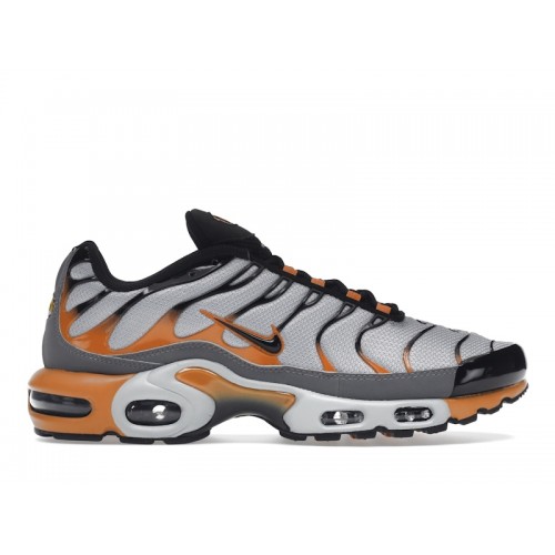 Кроссы Nike Air Max Plus Grey Orange - мужская сетка размеров