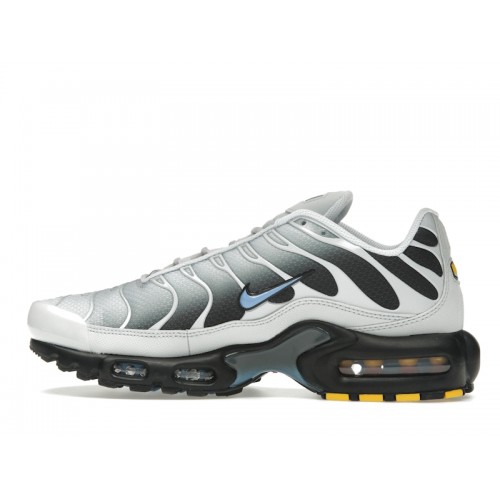 Кроссы Nike Air Max Plus Grey University Blue Black - мужская сетка размеров
