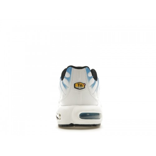 Кроссы Nike Air Max Plus White University Blue Gold - мужская сетка размеров