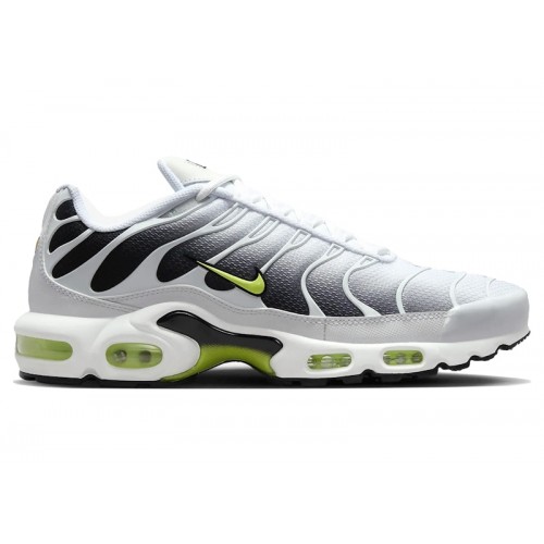 Кроссы Nike Air Max Plus White Black Volt - мужская сетка размеров