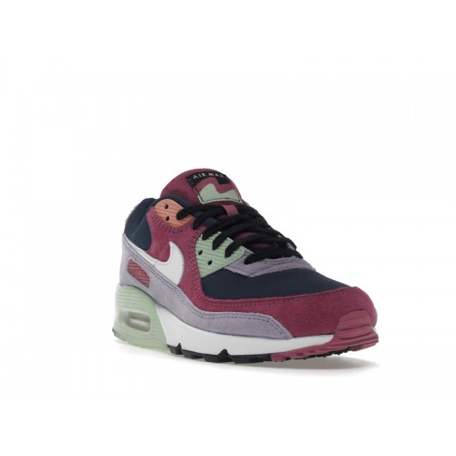 Кроссы Nike Air Max 90 NRG Light Bordeaux Armory Navy - мужская сетка размеров