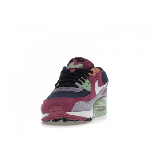 Кроссы Nike Air Max 90 NRG Light Bordeaux Armory Navy - мужская сетка размеров