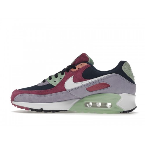 Кроссы Nike Air Max 90 NRG Light Bordeaux Armory Navy - мужская сетка размеров