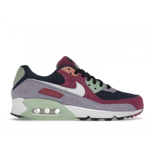 Кроссы Nike Air Max 90 NRG Light Bordeaux Armory Navy - мужская сетка размеров