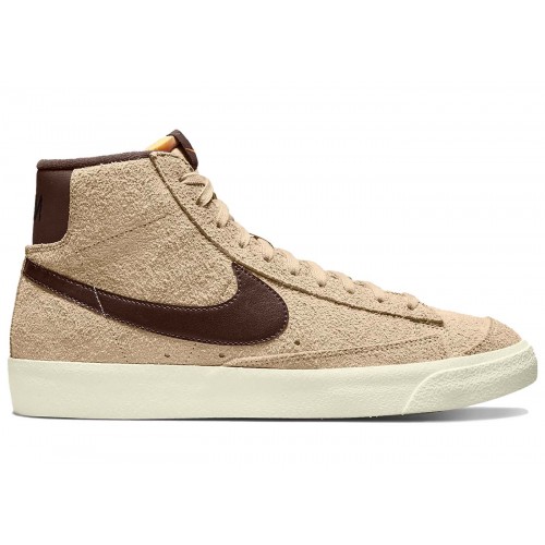 Кроссы Nike Blazer Mid 77 Premium Rattan Light Chocolate - мужская сетка размеров
