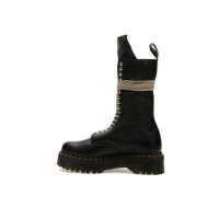 Dr. Martens 1918 Quad Leather Sole Calf Length Boot Rick Owens Black