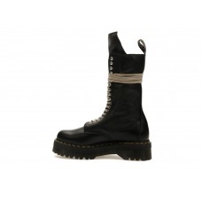 Dr. Martens 1918 Quad Leather Sole Calf Length Boot Rick Owens Black
