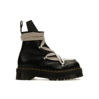 Dr. Martens 1460 Quad Leather Sole Pentagram Wrap Lace Boot Rick Owens Black