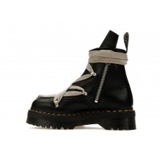 Dr. Martens 1460 Quad Leather Sole Pentagram Wrap Lace Boot Rick Owens Black