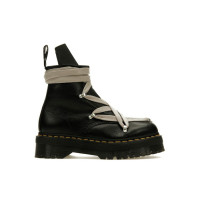 Dr. Martens 1460 Quad Leather Sole Pentagram Wrap Lace Boot Rick Owens Black