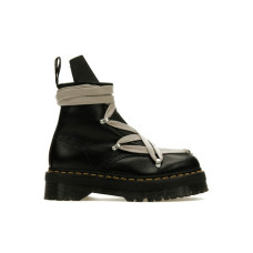 Dr. Martens 1460 Quad Leather Sole Pentagram Wrap Lace Boot Rick Owens Black
